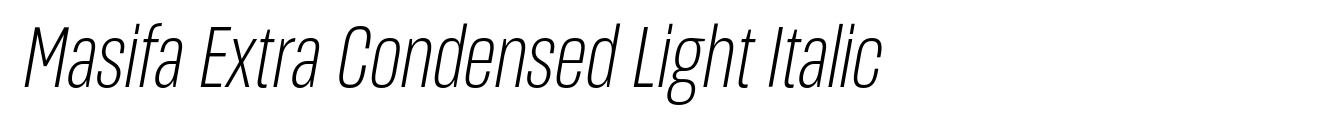 Masifa Extra Condensed Light Italic image
